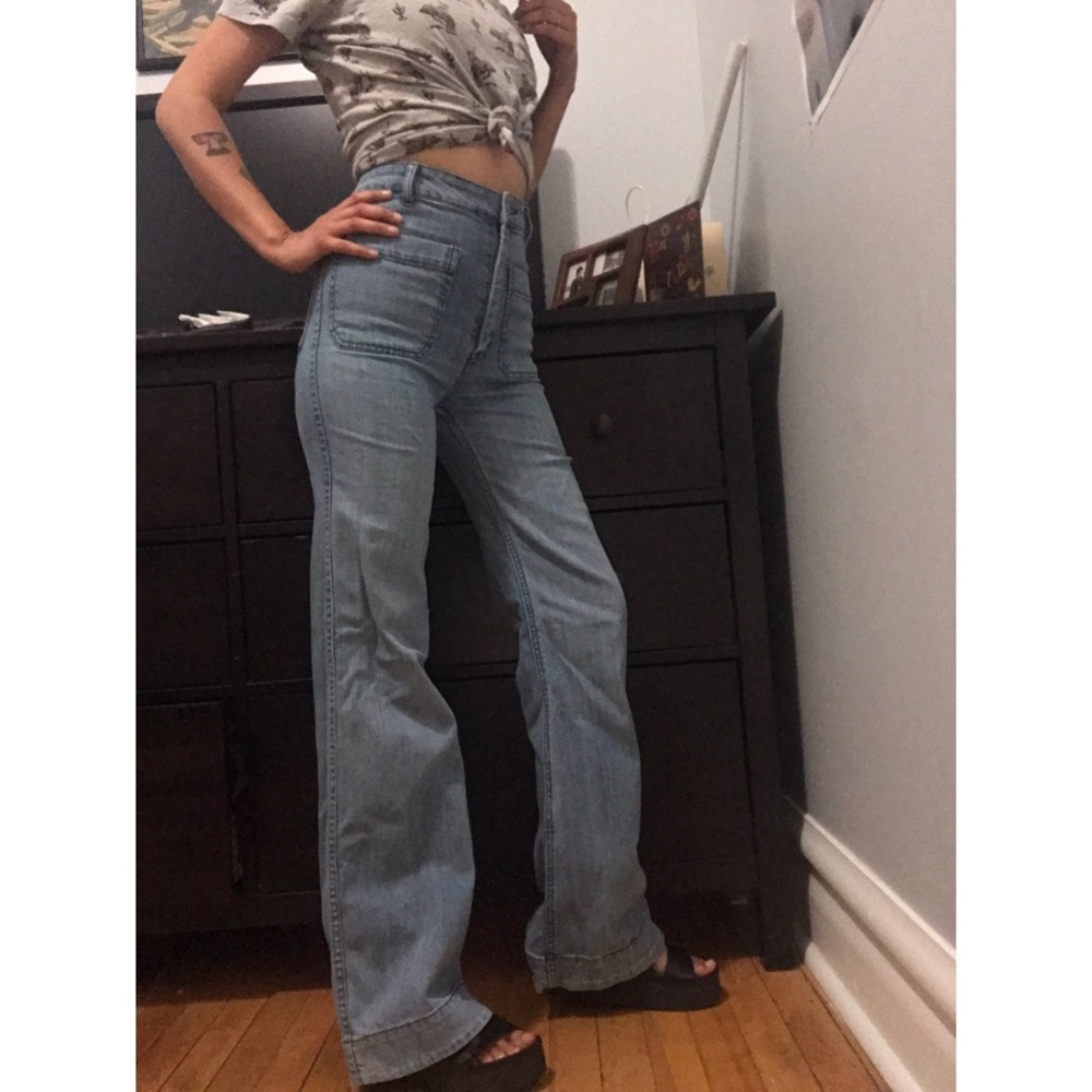 High rise flared jeans